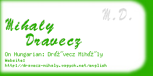 mihaly dravecz business card